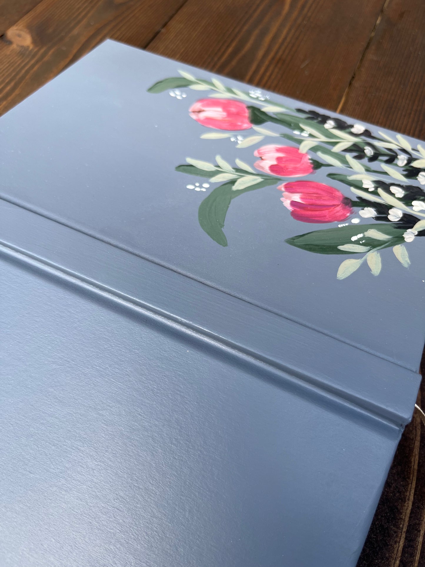 Pink Wildflowers Dotted Hardcover Journal