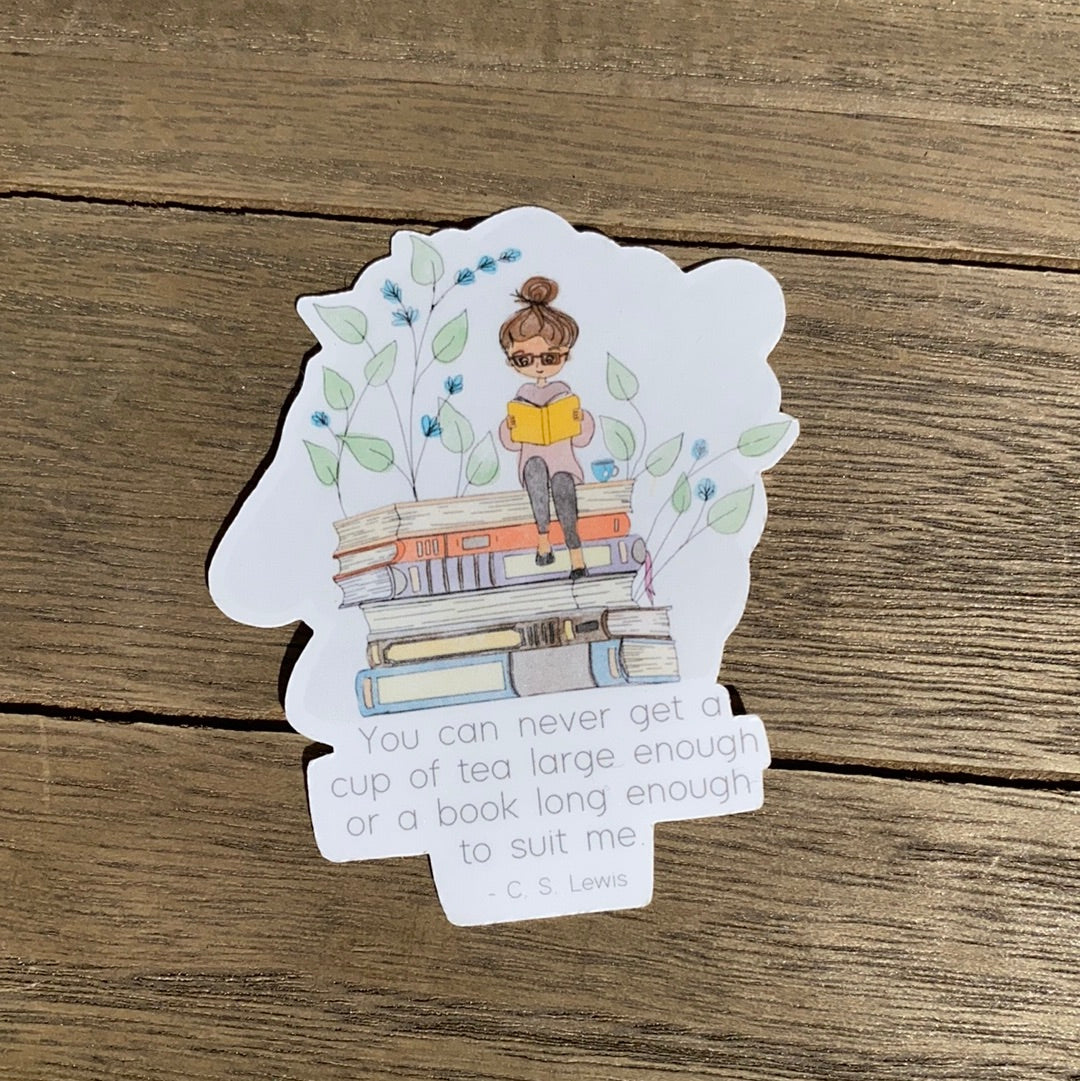 Books + Tea Sticker