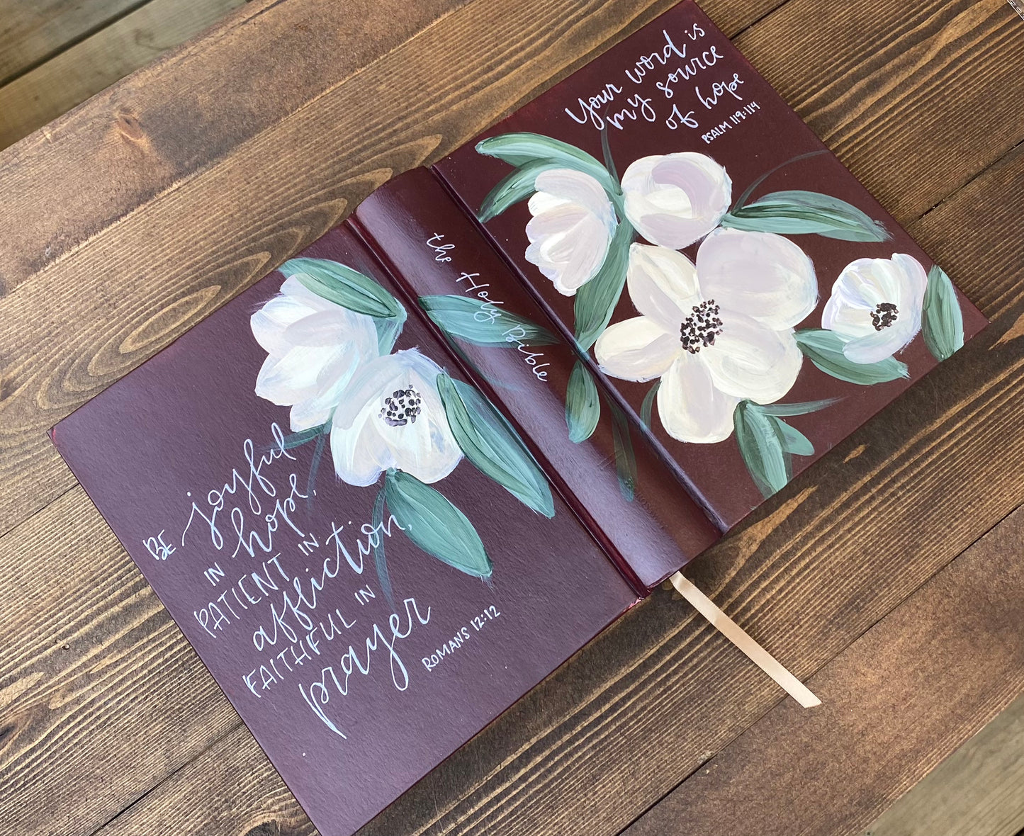 Your Word is My Source of Hope Hand-Painted ESV Bible