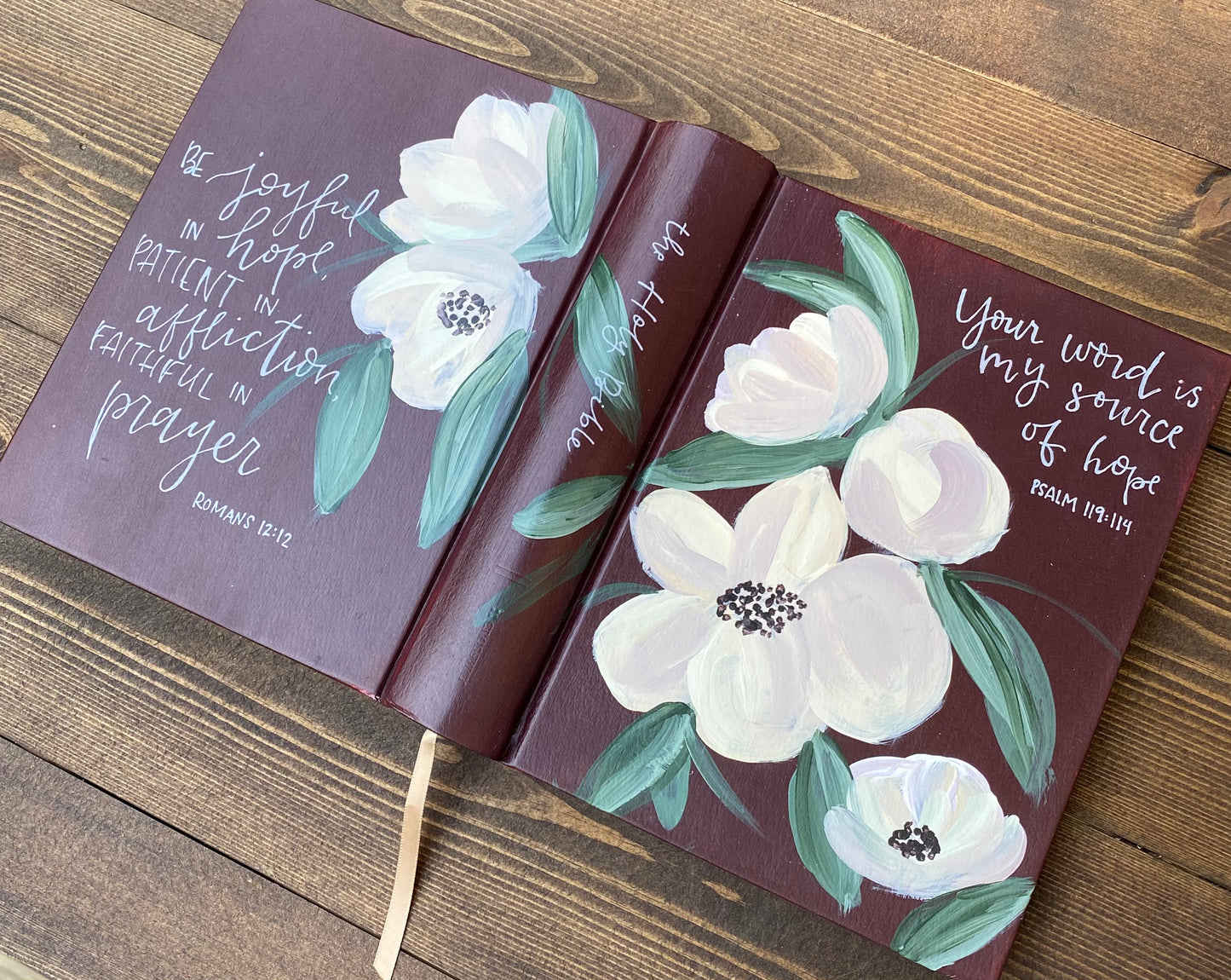 Your Word is My Source of Hope Hand-Painted ESV Bible